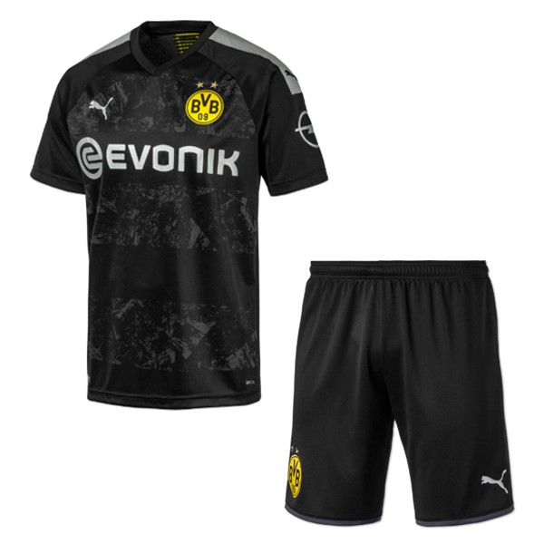 Trikot Borussia Dortmund Auswarts Kinder 2019-20 Schwarz Fussballtrikots Günstig